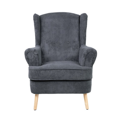 FOSSBY FASO armchair FOSSBY FASO Corduroy Grey Armchair 86x85x108 cm