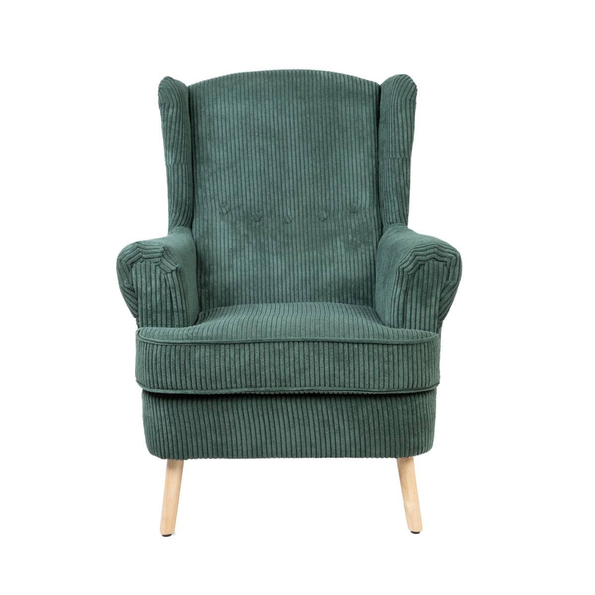 FOSSBY FASO Armchair Corduroy Green 86x85x108 cm