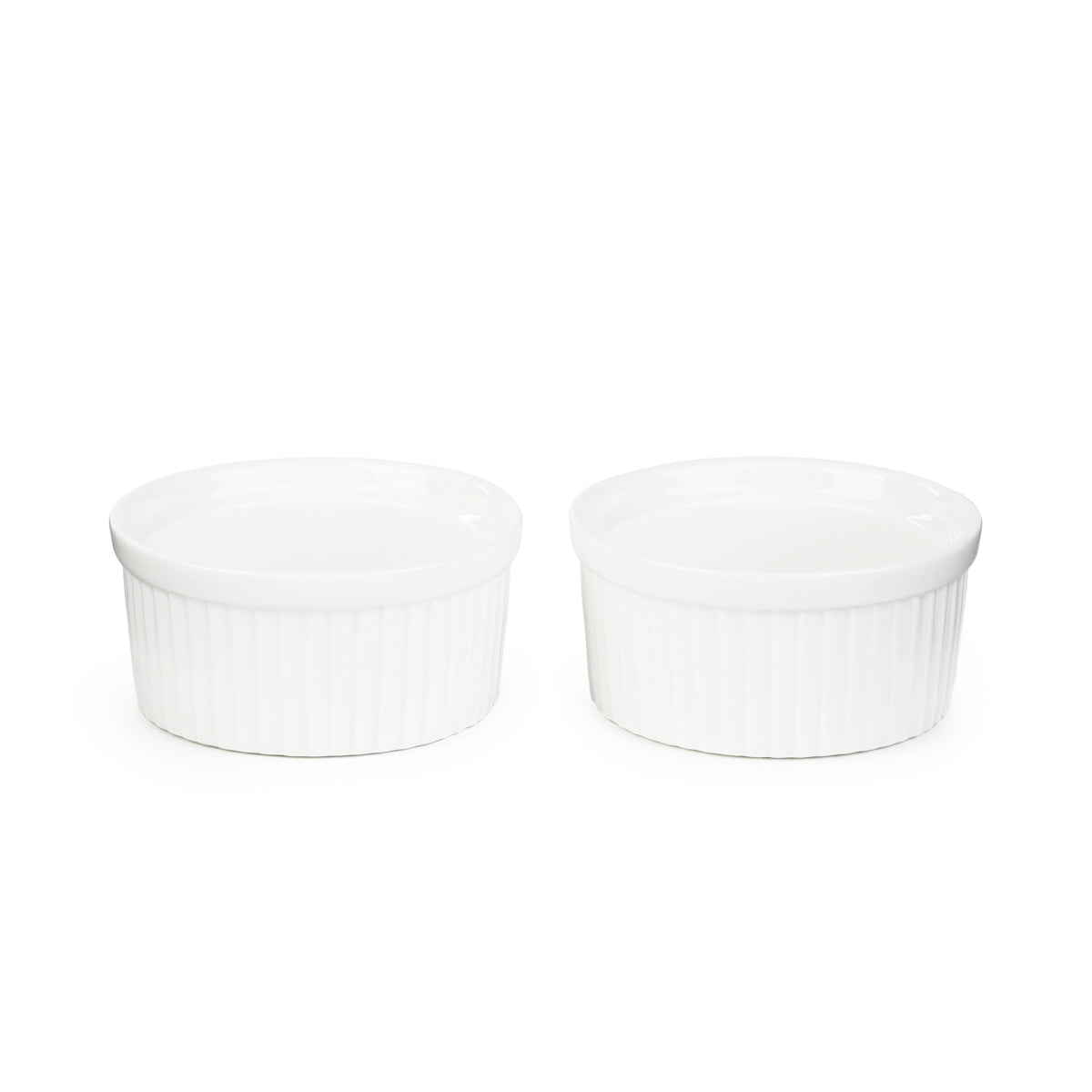 TINEO White Ceramic Casserole Dish Set of 2 - 9 cm