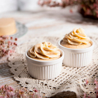 TINEO White Ceramic Casserole Dish Set of 2 - 9 cm