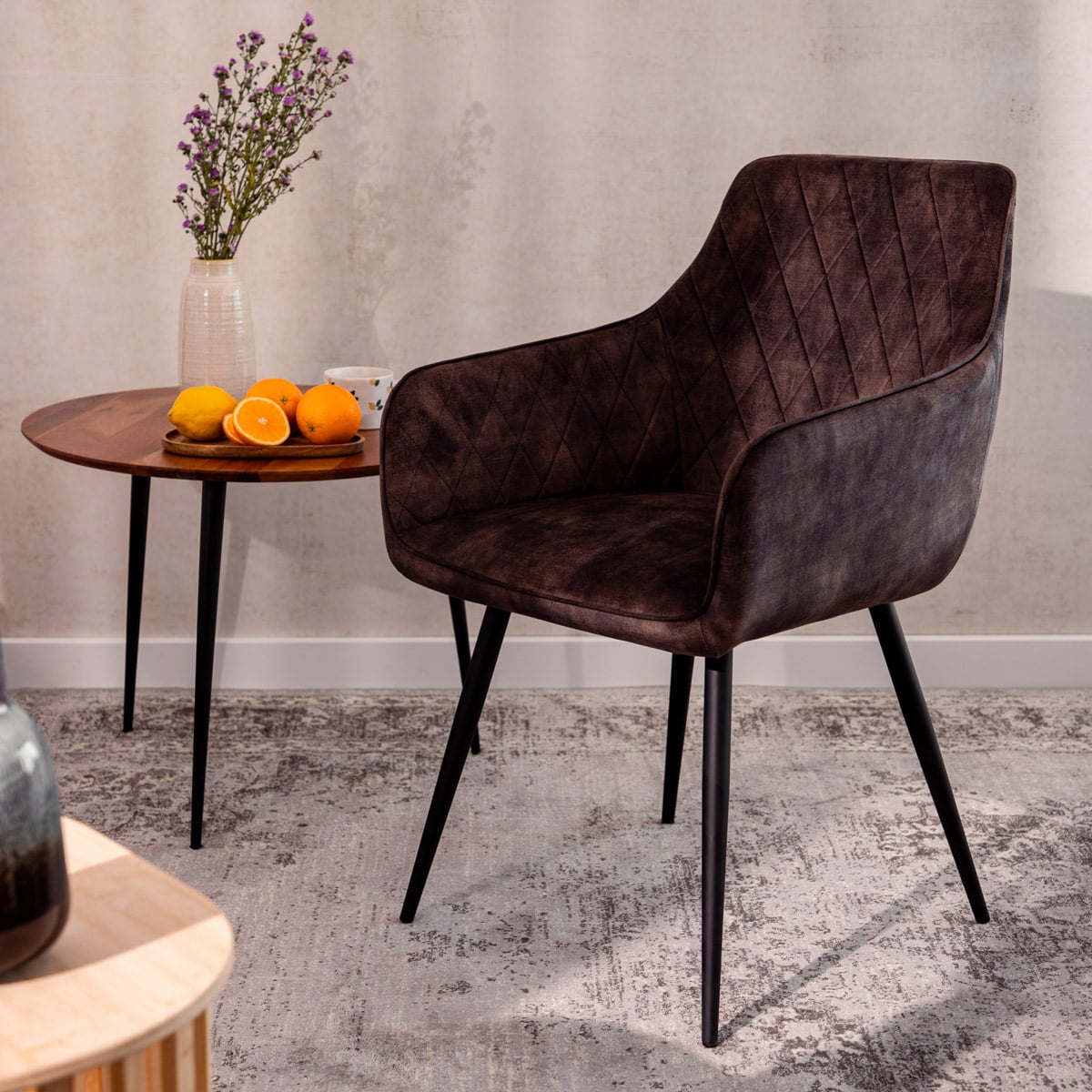 SATORI Brown Chair with Ergonomic Support and Durable Frame