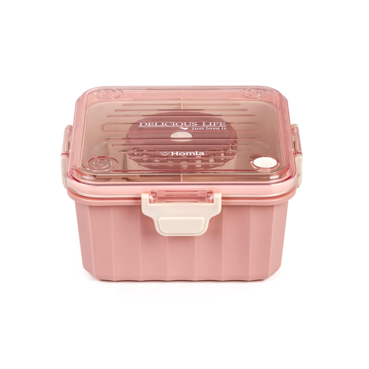 POPPIE Pink Lunchbox with Cutlery 2.15L