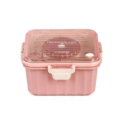 POPPIE Pink Lunchbox with Cutlery 2.15L