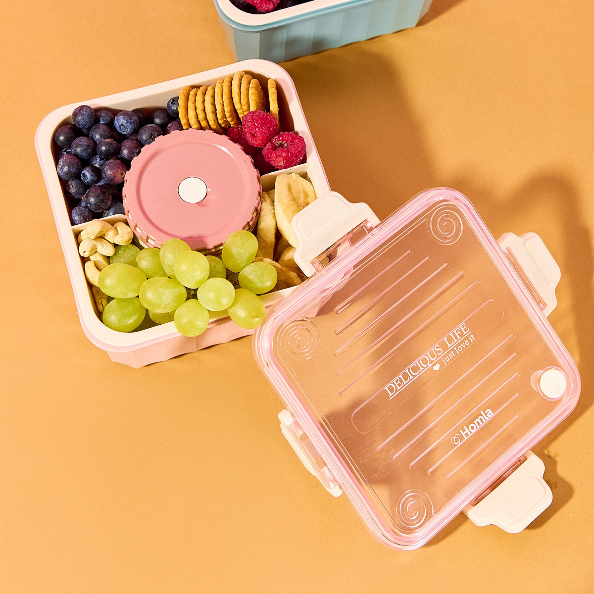 POPPIE Pink Lunchbox with Cutlery 2.15L