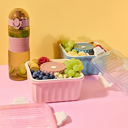 POPPIE Pink Lunchbox with Cutlery 2.15L