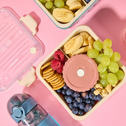 POPPIE Pink Lunchbox with Cutlery 2.15L