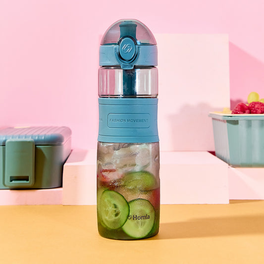 POPPIE Blue Bottle 0.6L - Ergonomic and Compact
