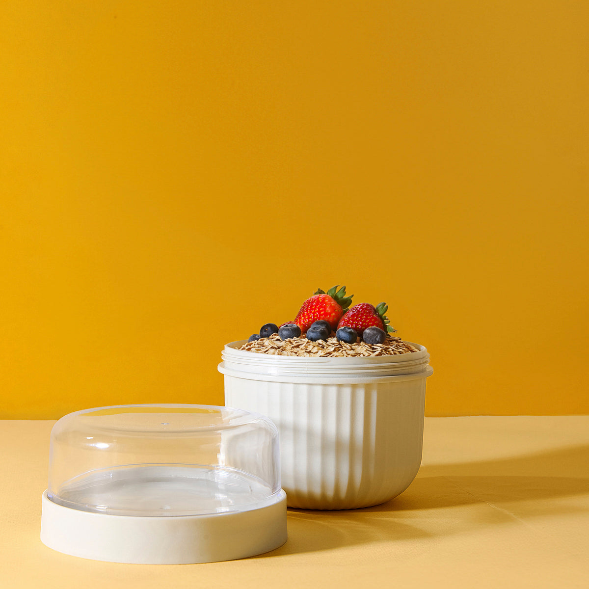LOENE Yoghurt Container Grey 0.45L + 0.2L