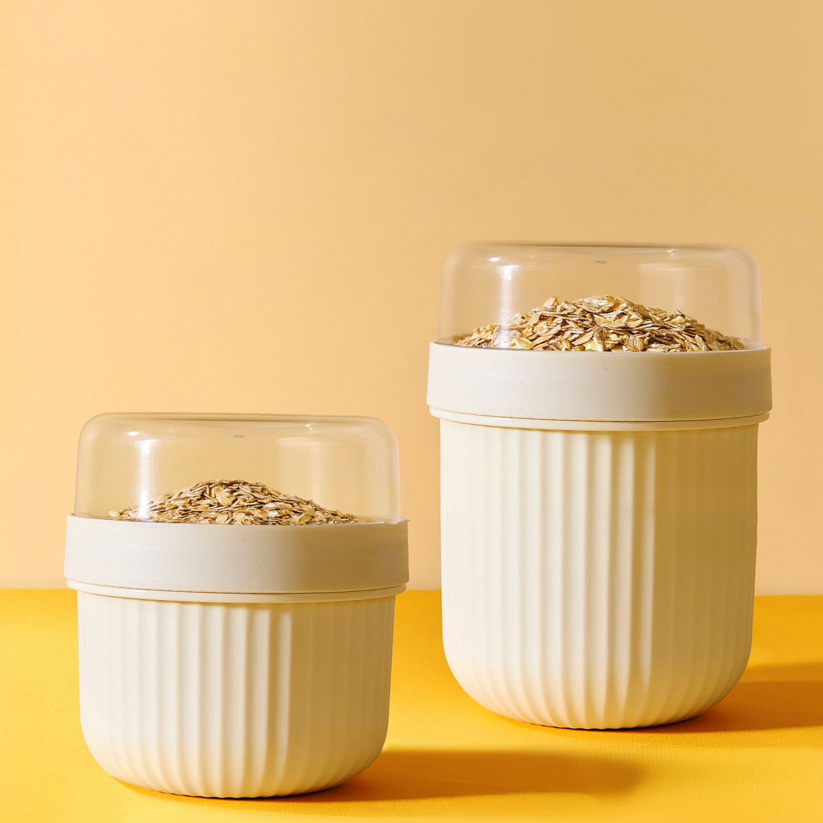 LOENE Yoghurt Container Grey 0.45L + 0.2L