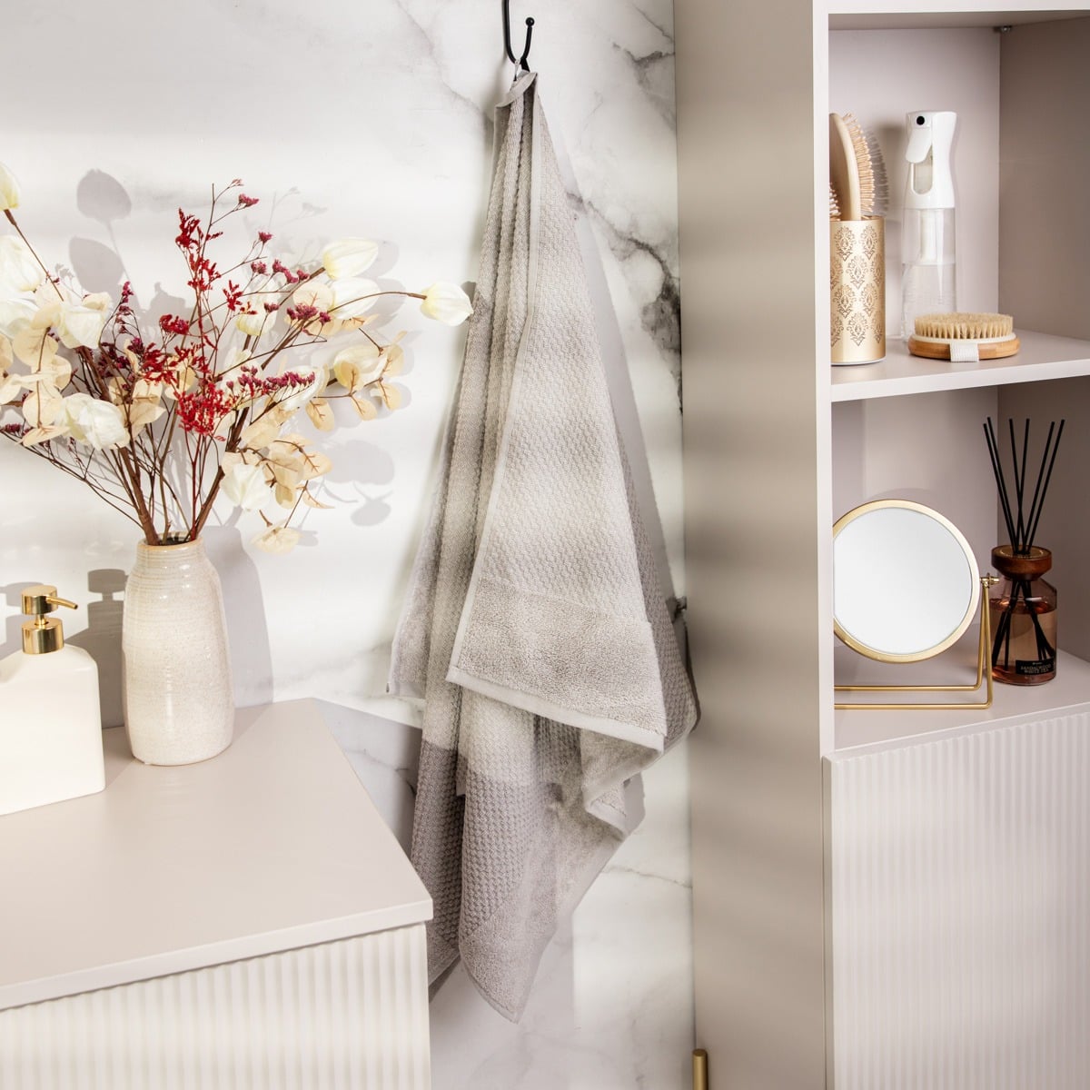 NASIA Cotton Grey Towel 70x130 cm