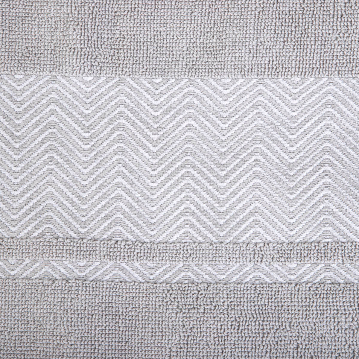 MAIARA Cotton Grey Towel with Decorative Stitching 70x130 cm