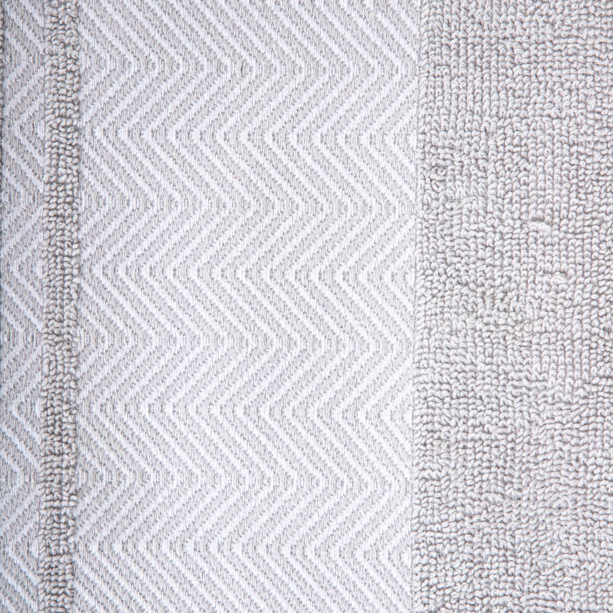MAIARA Cotton Grey Towel with Decorative Stitching 50x90 cm