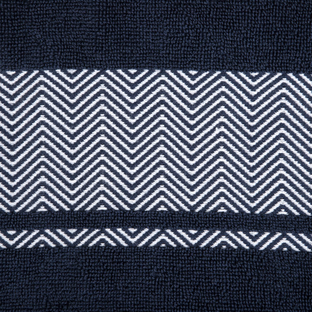 MAIARA Cotton Navy Blue Towel with Decorative Stitching 70x130 cm