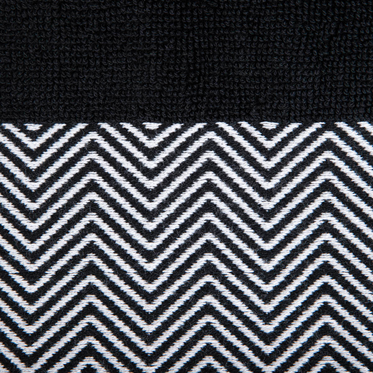 MAIARA Black Cotton Towel with Decorative Stitching 50x90 cm