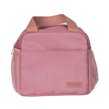 CHUBAG Pink Lunch Bag with Side Pockets and Comfortable Handles