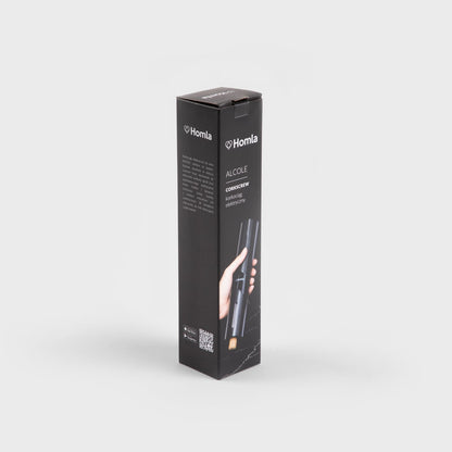 ALCOLE Electric Black Corkscrew - Compact Wine Opener