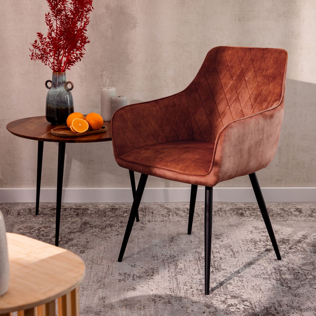 SATORI Brick-Red Chair - Ergonomic & Durable Seating