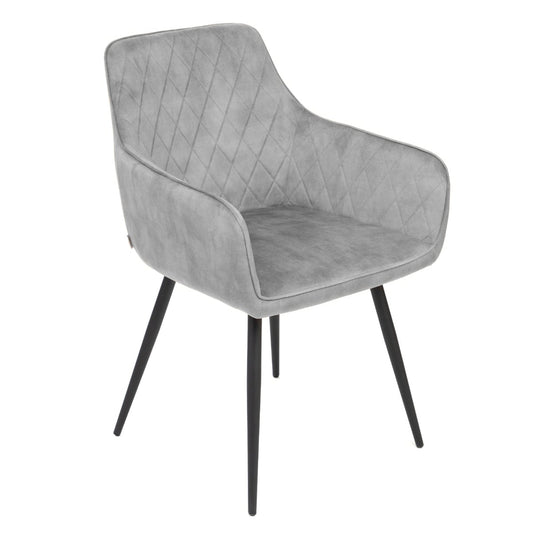 SATORI Grey Chair with Ergonomic Design and Metal Legs