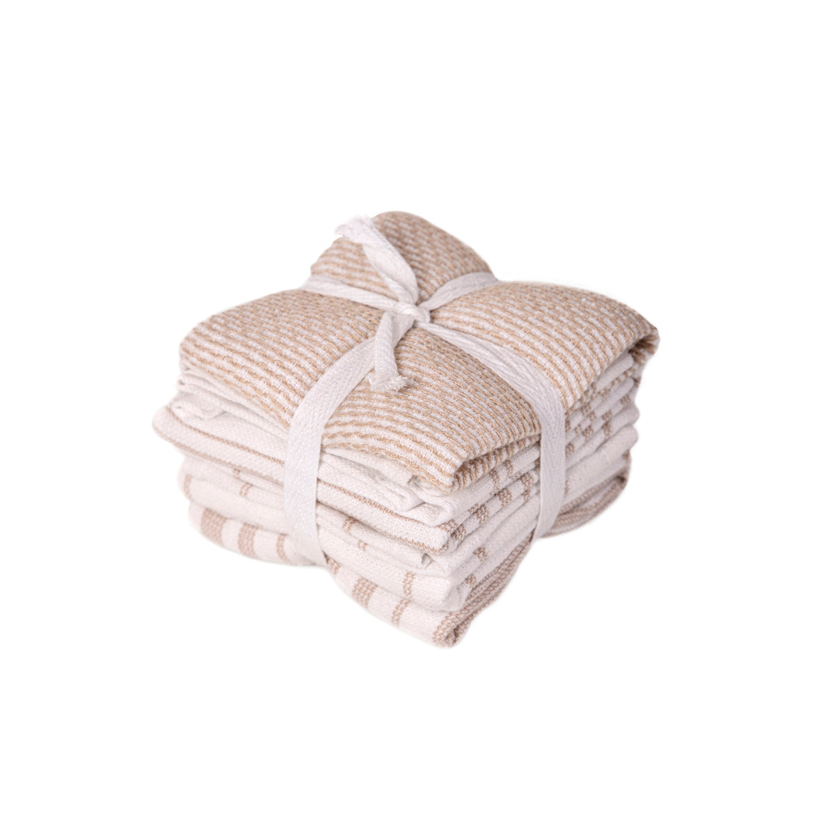 HERIETT Cotton Beige Universal Towels Set 4pc 30x30 cm