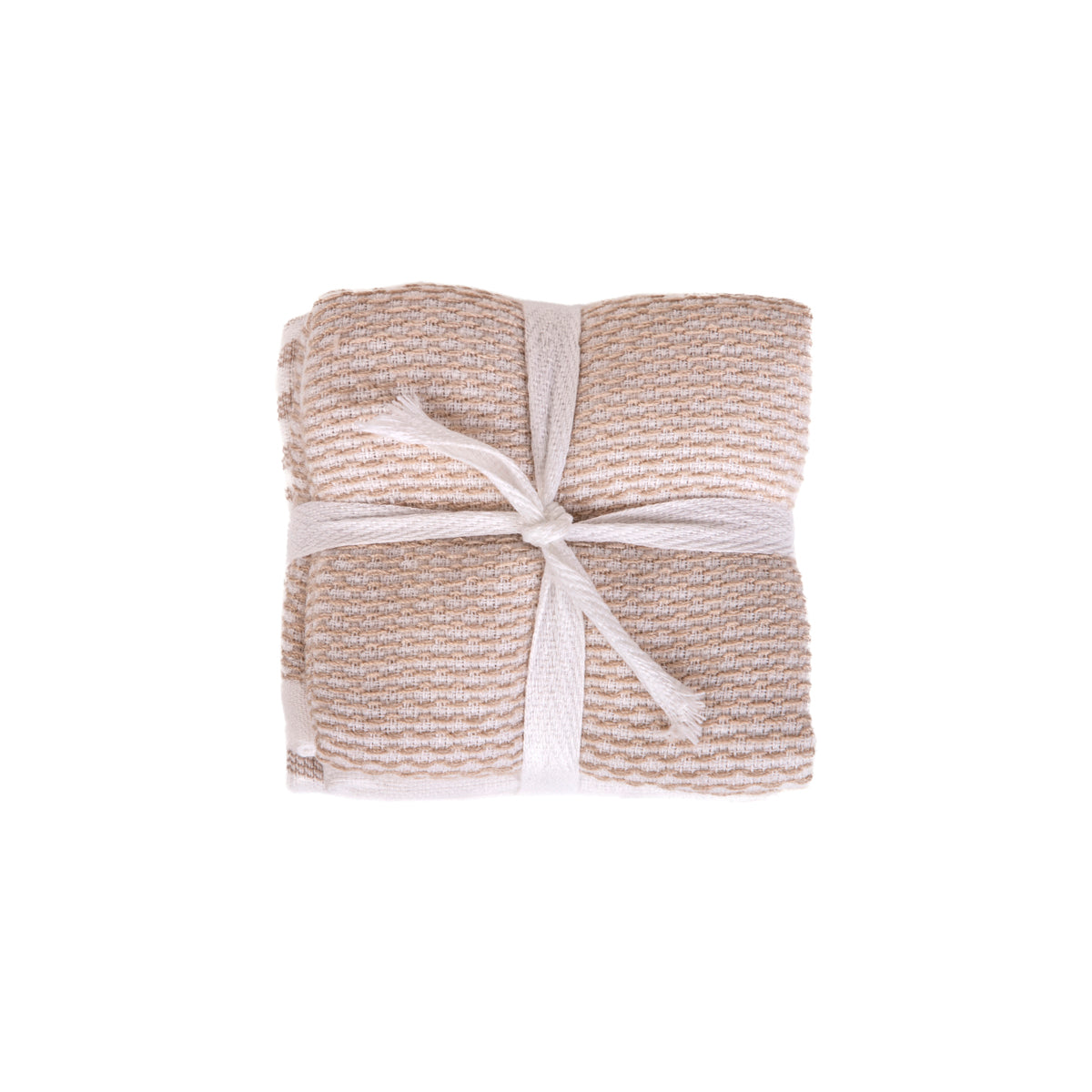 HERIETT Cotton Beige Universal Towels Set 4pc 30x30 cm