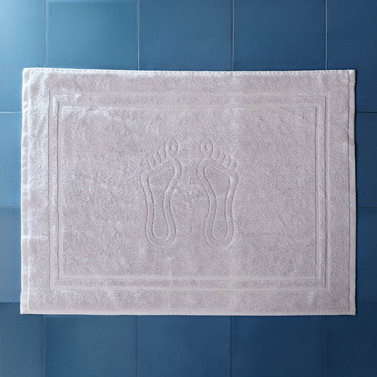 Cornel Cotton Grey Hotel Footer Rug 50x70 cm