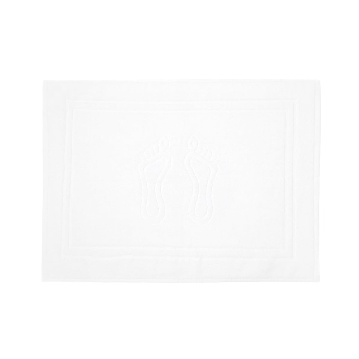 CORNEL Cotton White Hotel Footer Rug 50x70 cm