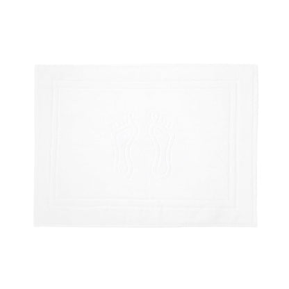CORNEL Cotton White Hotel Footer Rug 50x70 cm