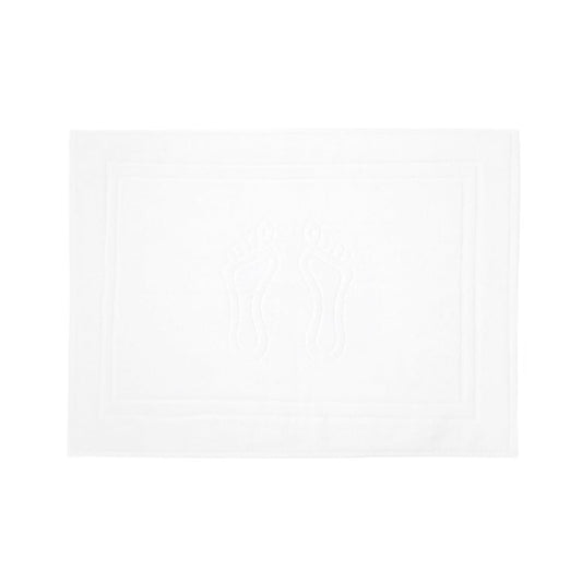 CORNEL Cotton White Hotel Footer Rug 50x70 cm