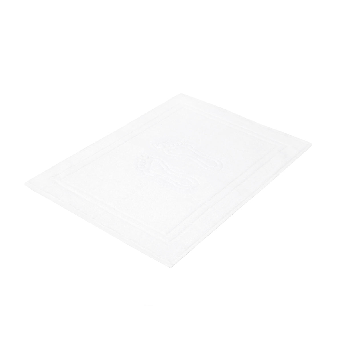 CORNEL Cotton White Hotel Footer Rug 50x70 cm