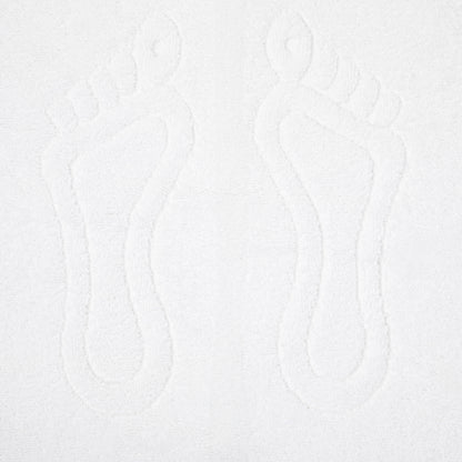 CORNEL Cotton White Hotel Footer Rug 50x70 cm