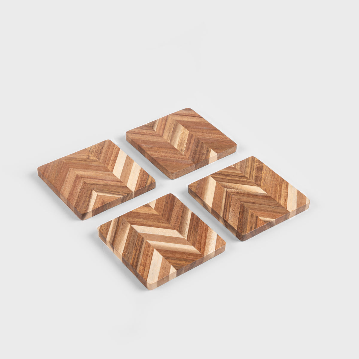 MOOKA Wooden Square Washers Set of 4