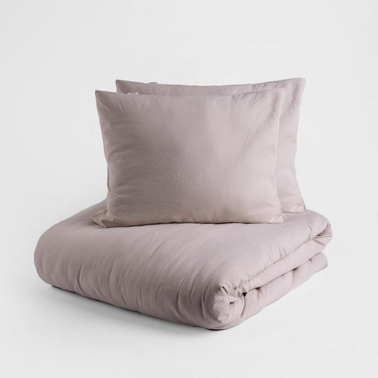 MAISY Microfibre Beige Bedding Set 220x200 cm with Pillowcases