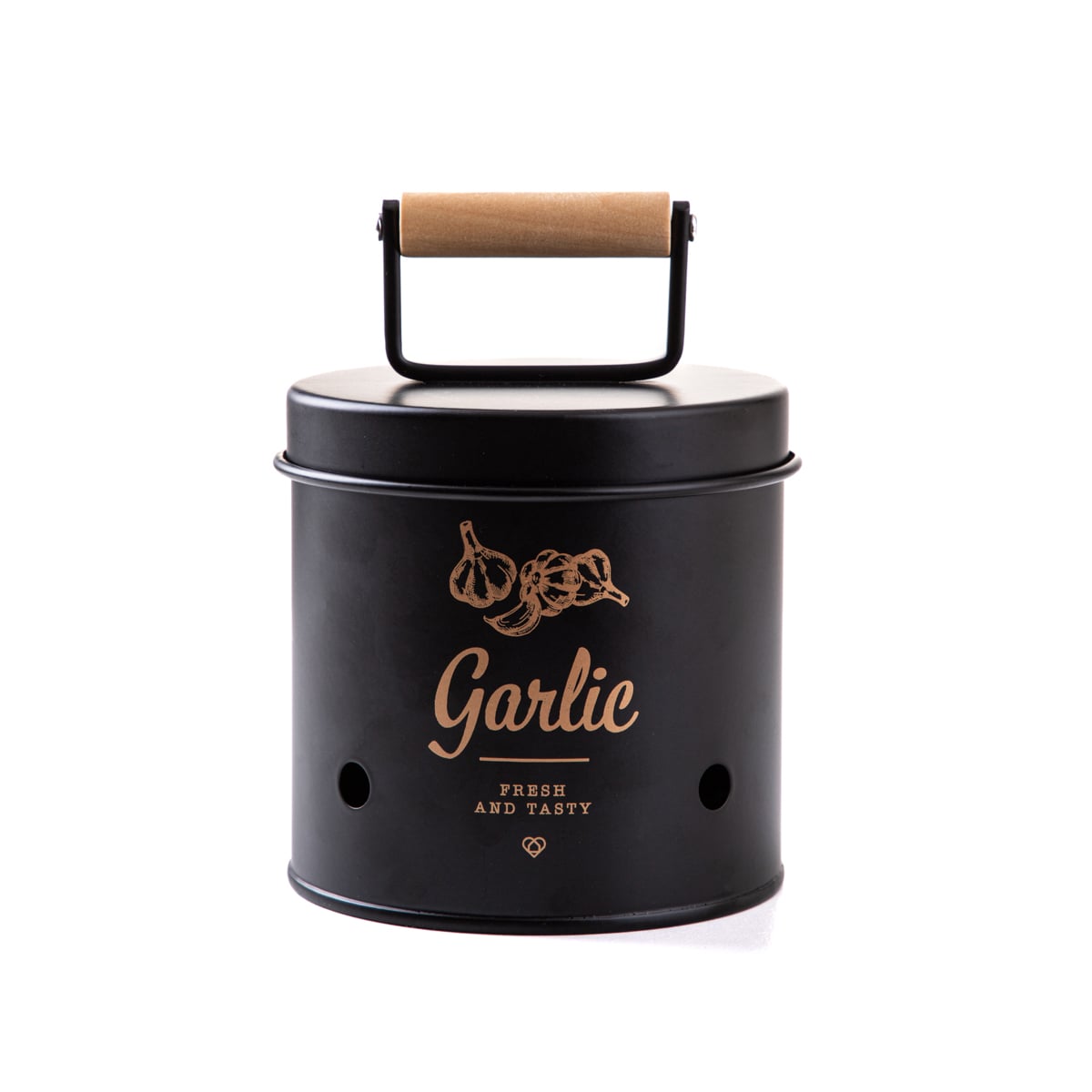 YENNIS Black Garlic Container 18x10x11 cm Stainless Steel