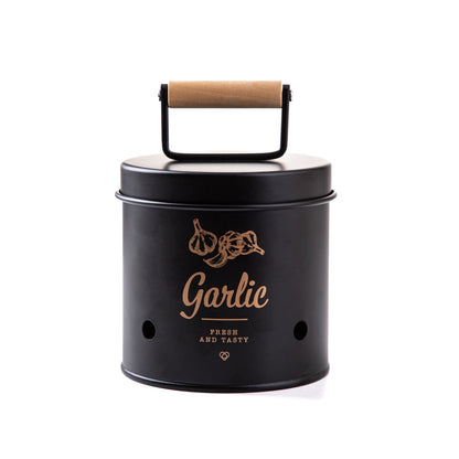 YENNIS Black Garlic Container 18x10x11 cm Stainless Steel