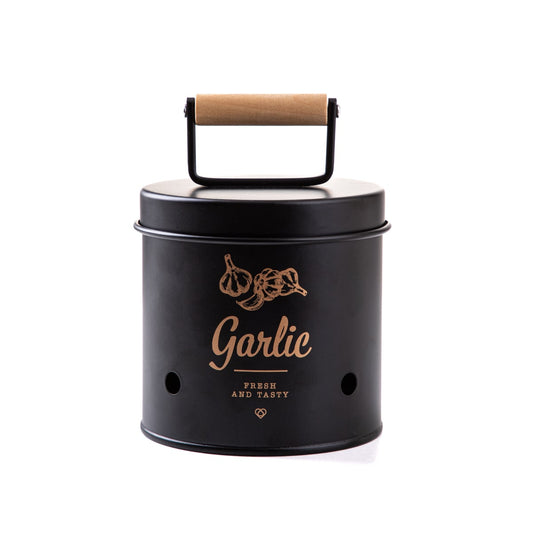 YENNIS Black Garlic Container 18x10x11 cm Stainless Steel