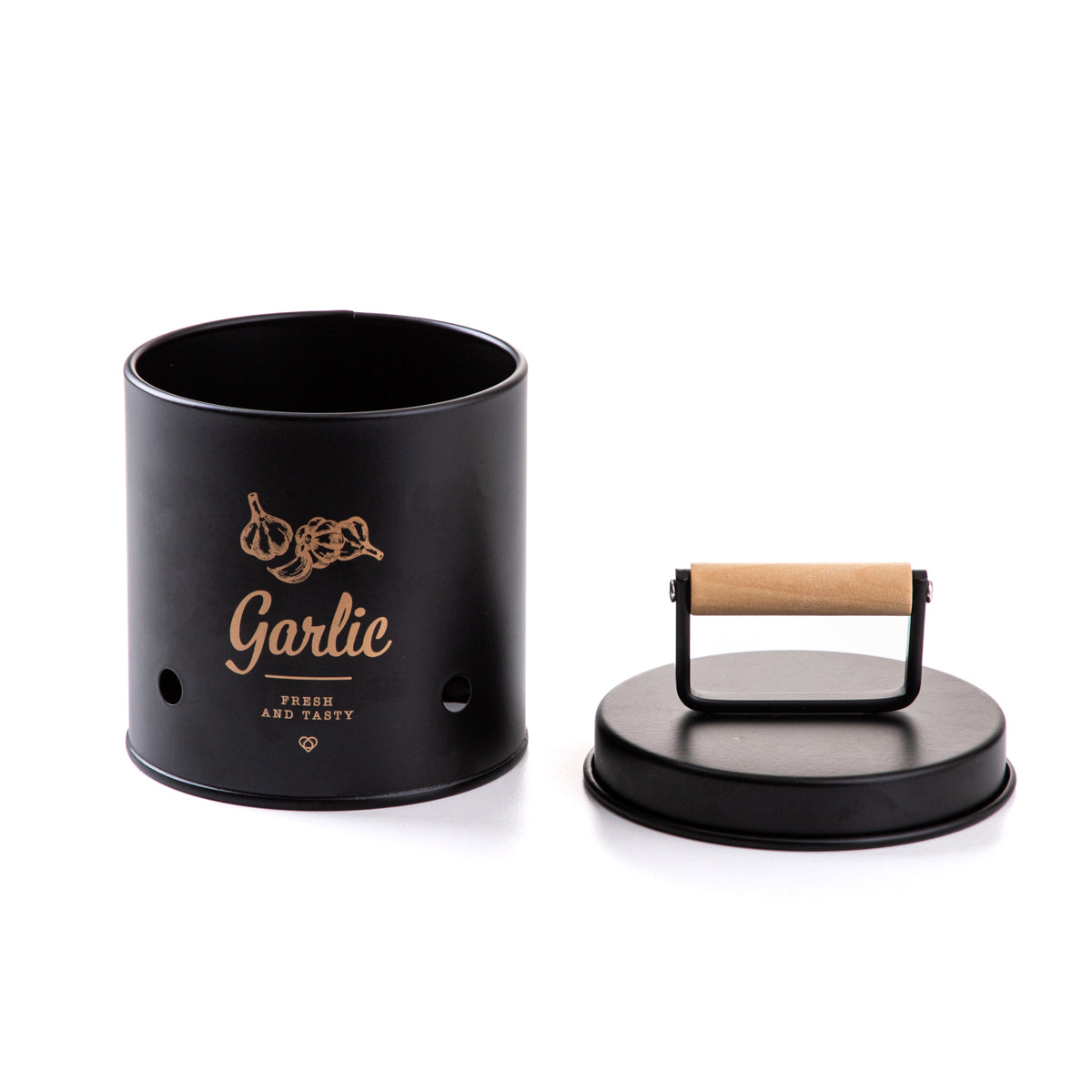 YENNIS Black Garlic Container 18x10x11 cm Stainless Steel