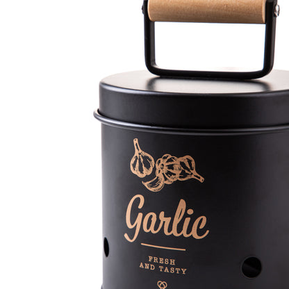 YENNIS Black Garlic Container 18x10x11 cm Stainless Steel