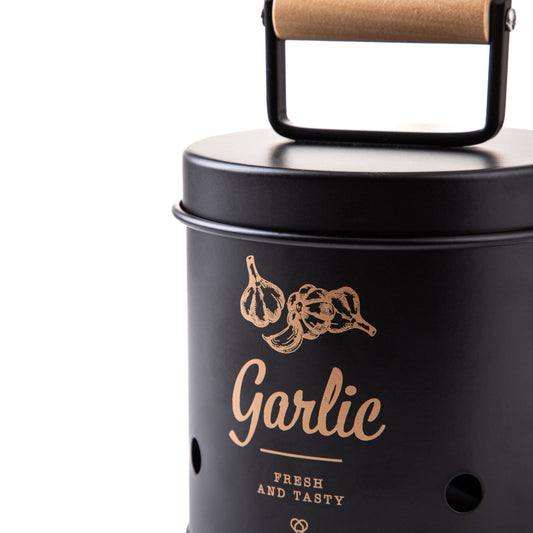 YENNIS Black Garlic Container 18x10x11 cm Stainless Steel