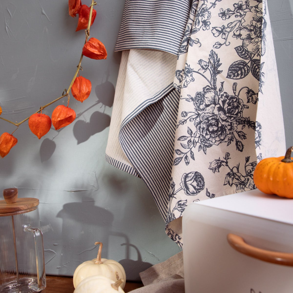 NELE Floral Kitchen Cloth Set - 2 Pack 45x65 cm