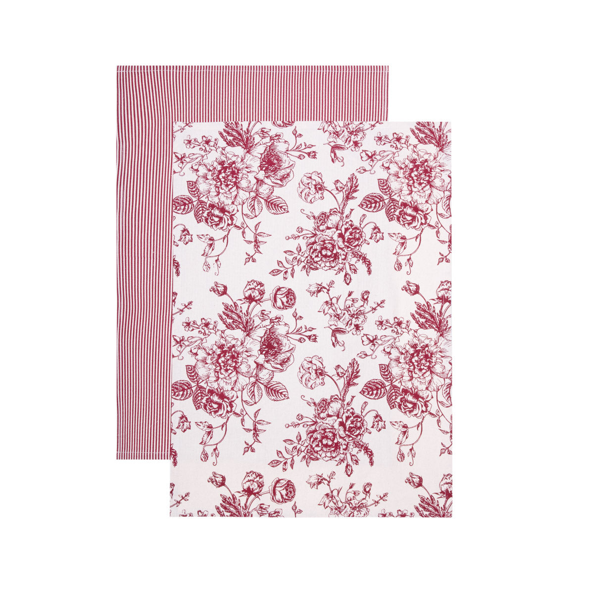 NELE Floral Kitchen Cloth Set - 2 Pack 45x65 cm Towels