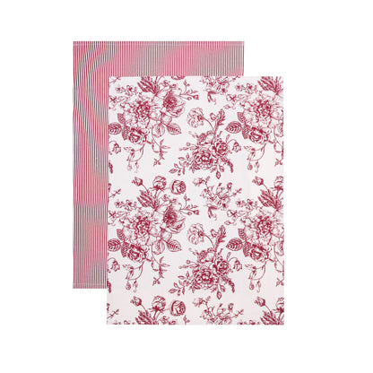 NELE Floral Kitchen Cloth Set - 2 Pack 45x65 cm Towels