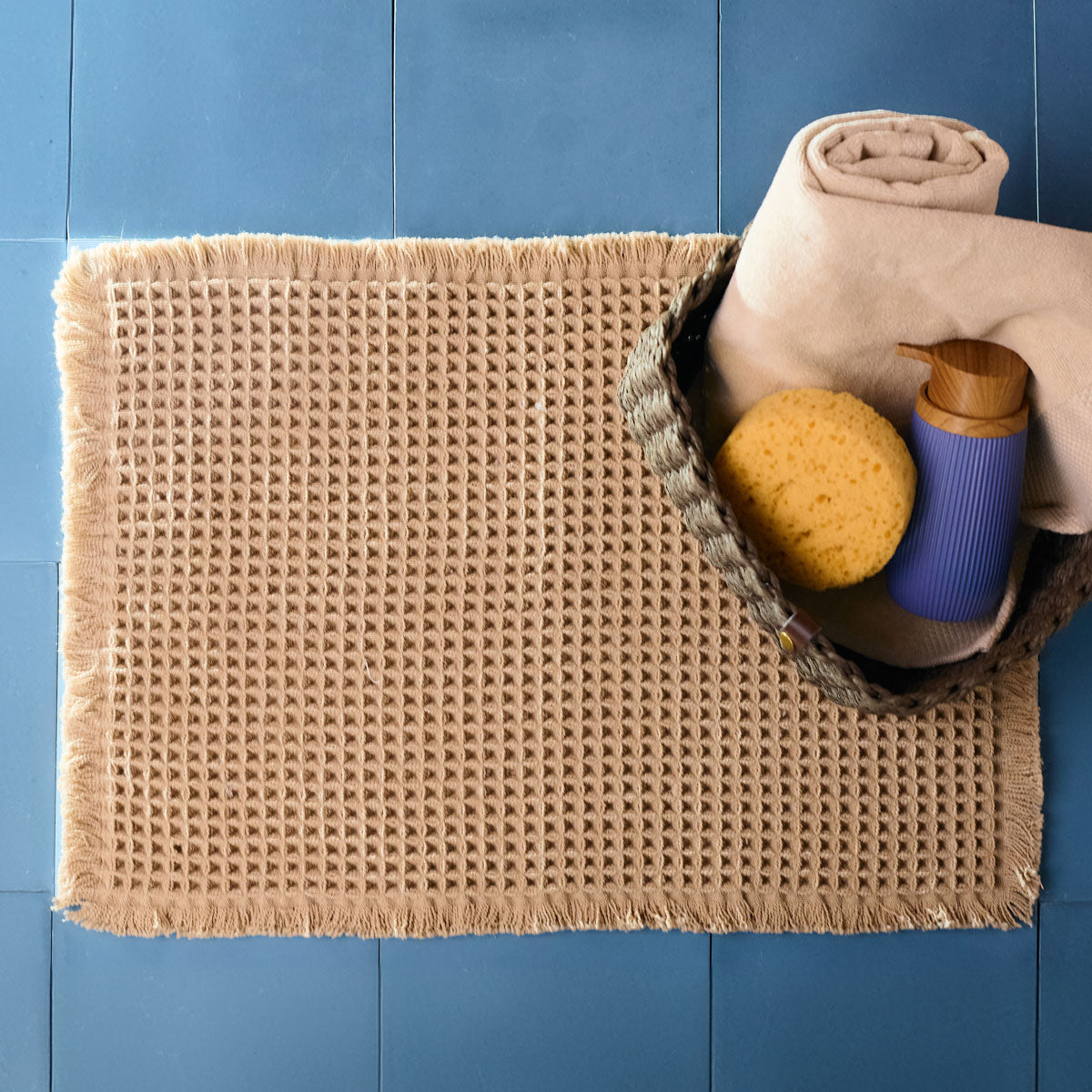 VAFFEL Bathroom Rug Waffle Texture 40x60 cm