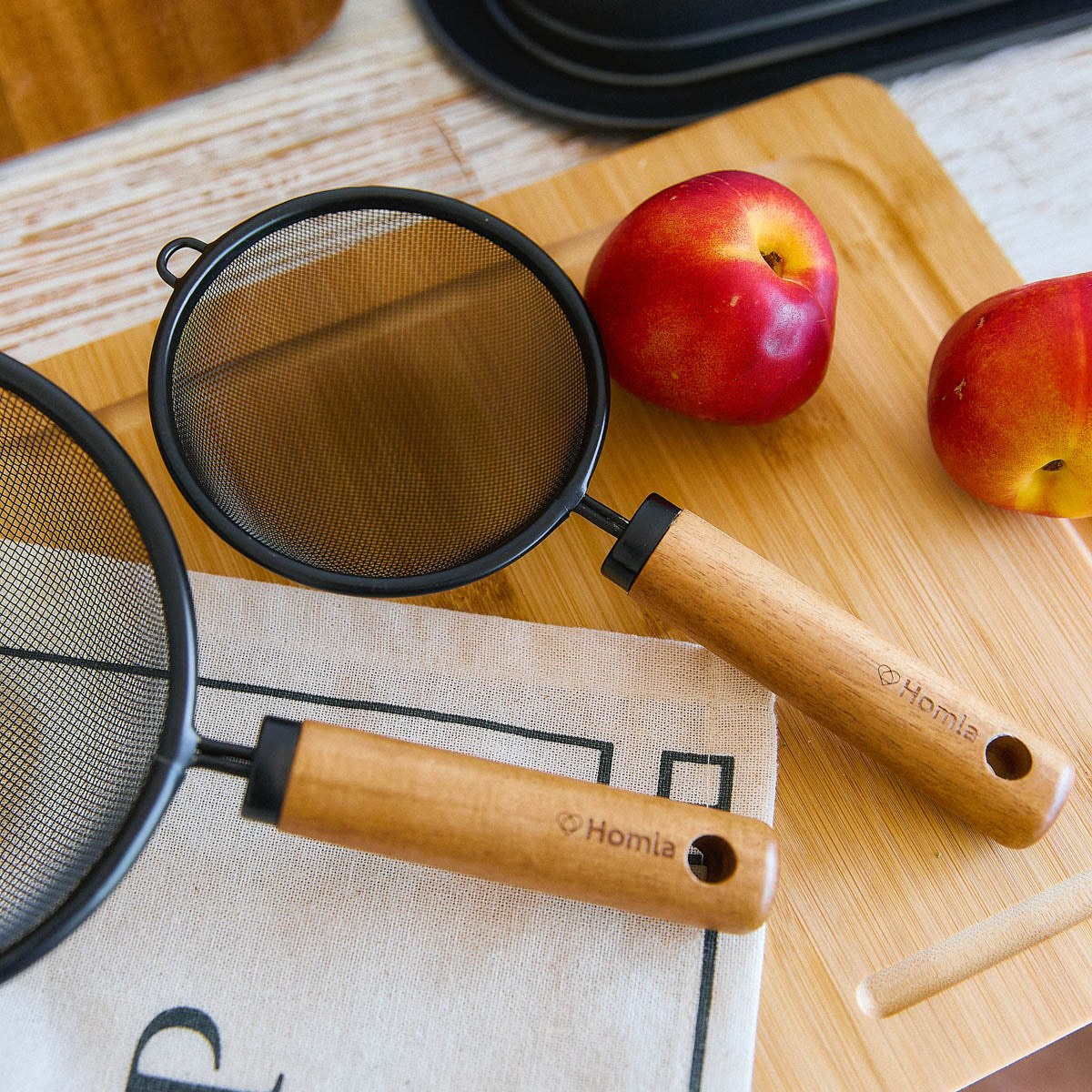 Crusher Kitchen Strainer with Wooden Handle 21x10x3 cm