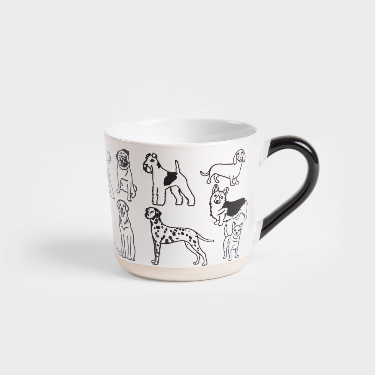 HUROS Ceramic Mug with Dog Pattern - 0.45L
