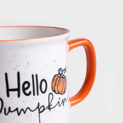 GHOST TOWN Ceramic Mug Hello Pumpkin with Orange Handle 0.4L
