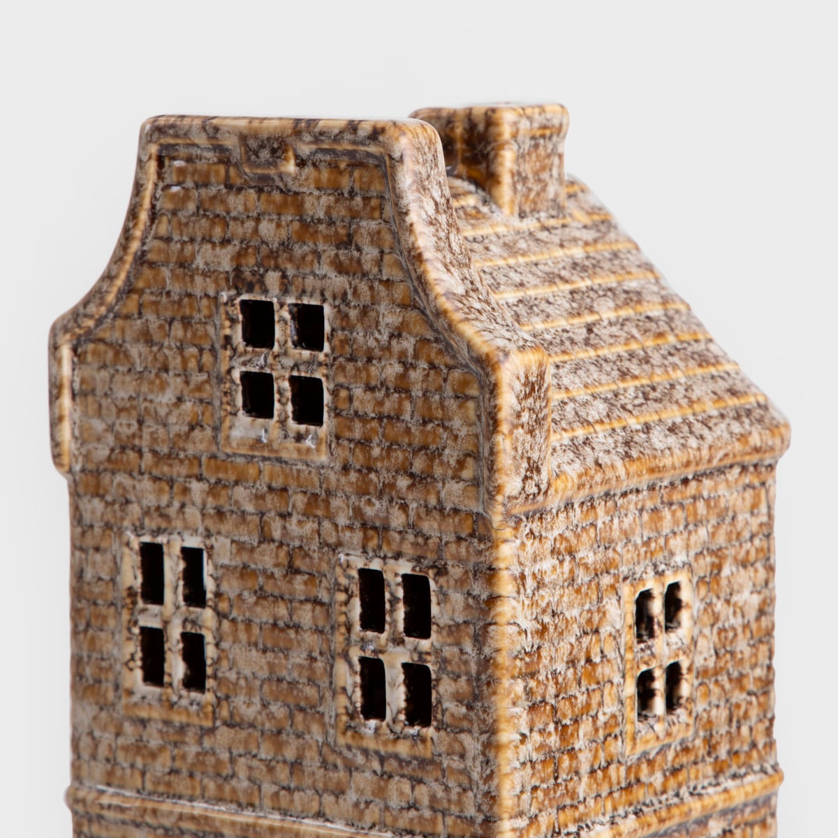 Led house Ceramic Brown LED Decorative House Lantern CRISPO