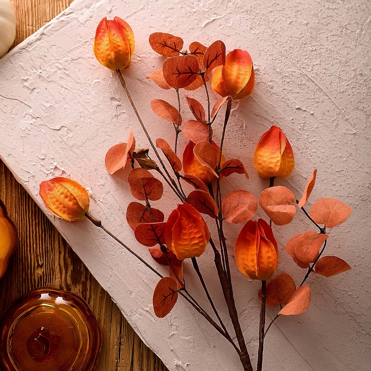 MICHU Bellows Orange Artificial Branch 60 cm