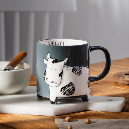 TEHEN Ceramic Mug with Cow Design 0.45L