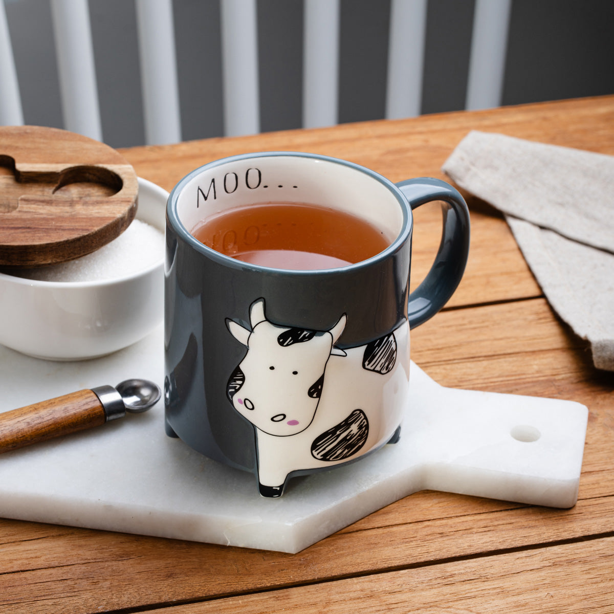 TEHEN Ceramic Mug with Cow Design 0.45L