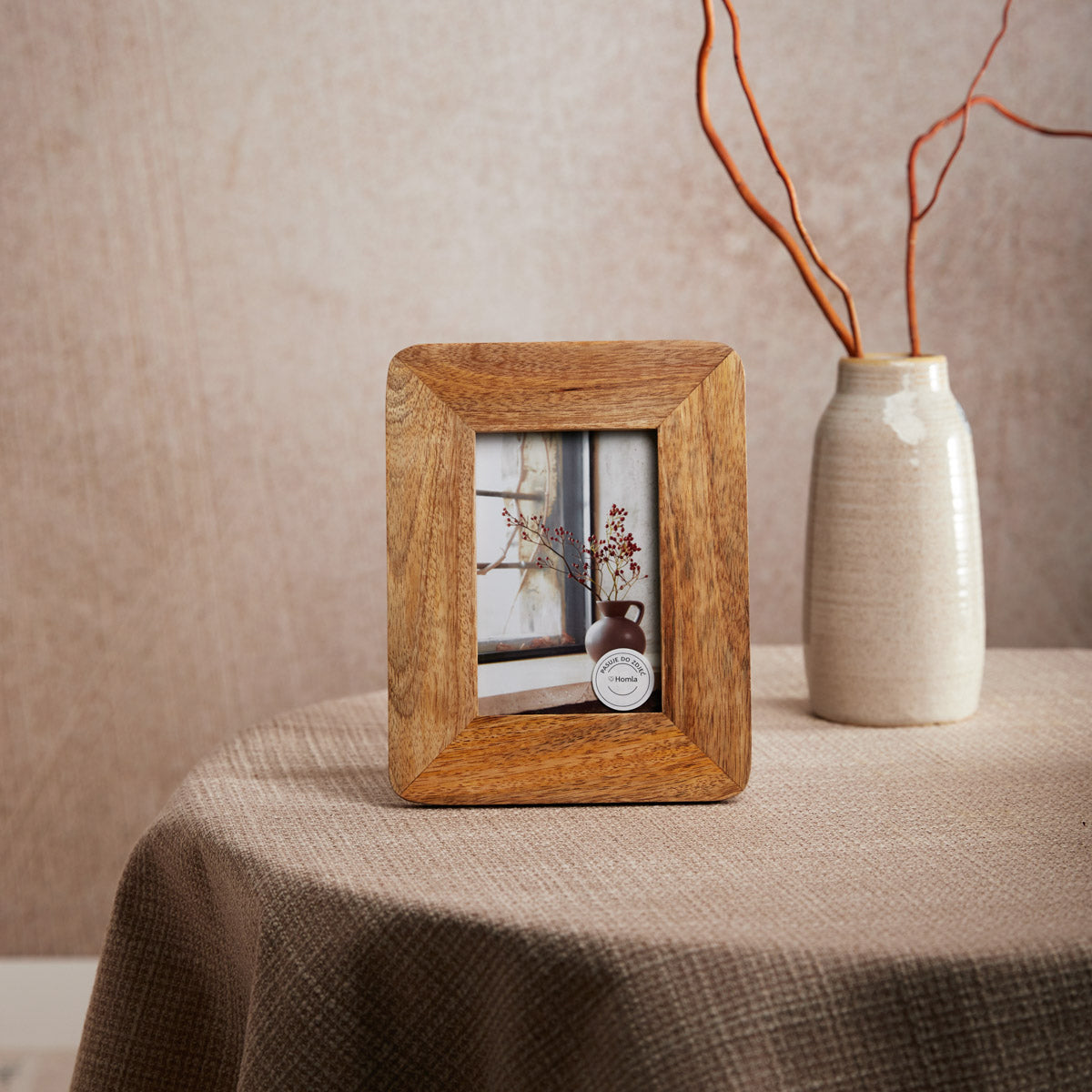 ABESÉ Wooden Photo Frame 10x15 cm Natural Finish